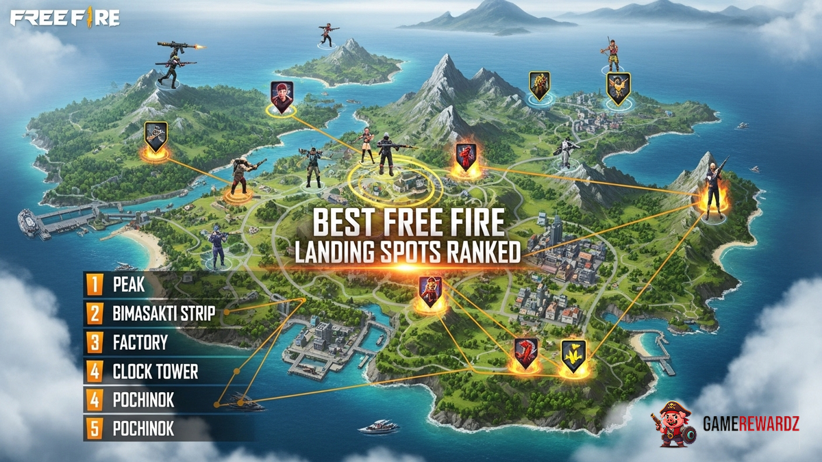Best Free Fire Landing Spots Ranked